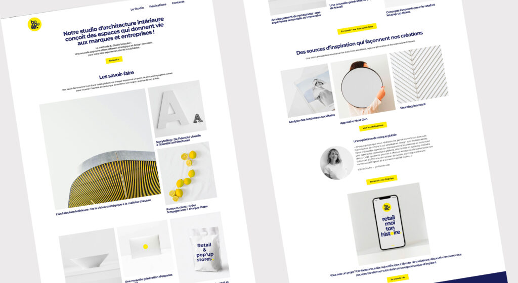 Page d'accueil site studiobosoulier.com